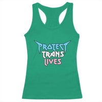 Protect Trans Lives Racerback Tank Top Heavy Metal - Wonder Print Shop