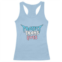 Protect Trans Lives Racerback Tank Top Heavy Metal - Wonder Print Shop