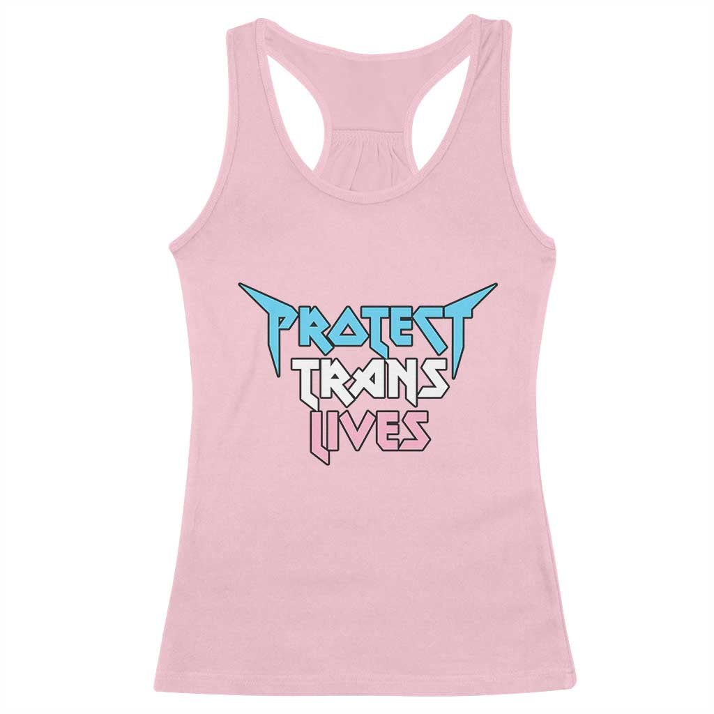 Protect Trans Lives Racerback Tank Top Heavy Metal - Wonder Print Shop