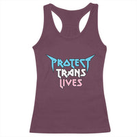Protect Trans Lives Racerback Tank Top Heavy Metal - Wonder Print Shop