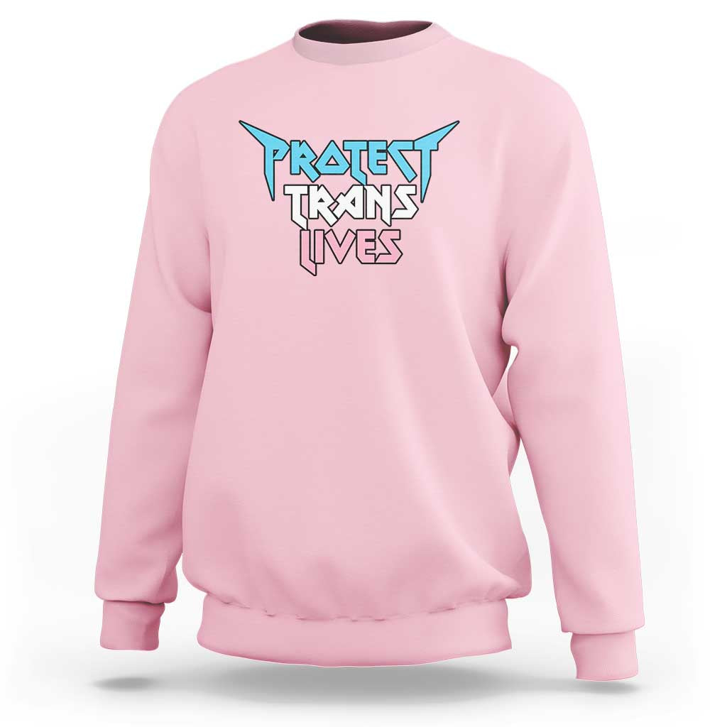 Protect Trans Lives Sweatshirt Heavy Metal - Wonder Print Shop