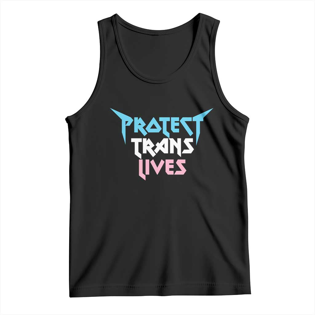 Protect Trans Lives Tank Top Heavy Metal - Wonder Print Shop