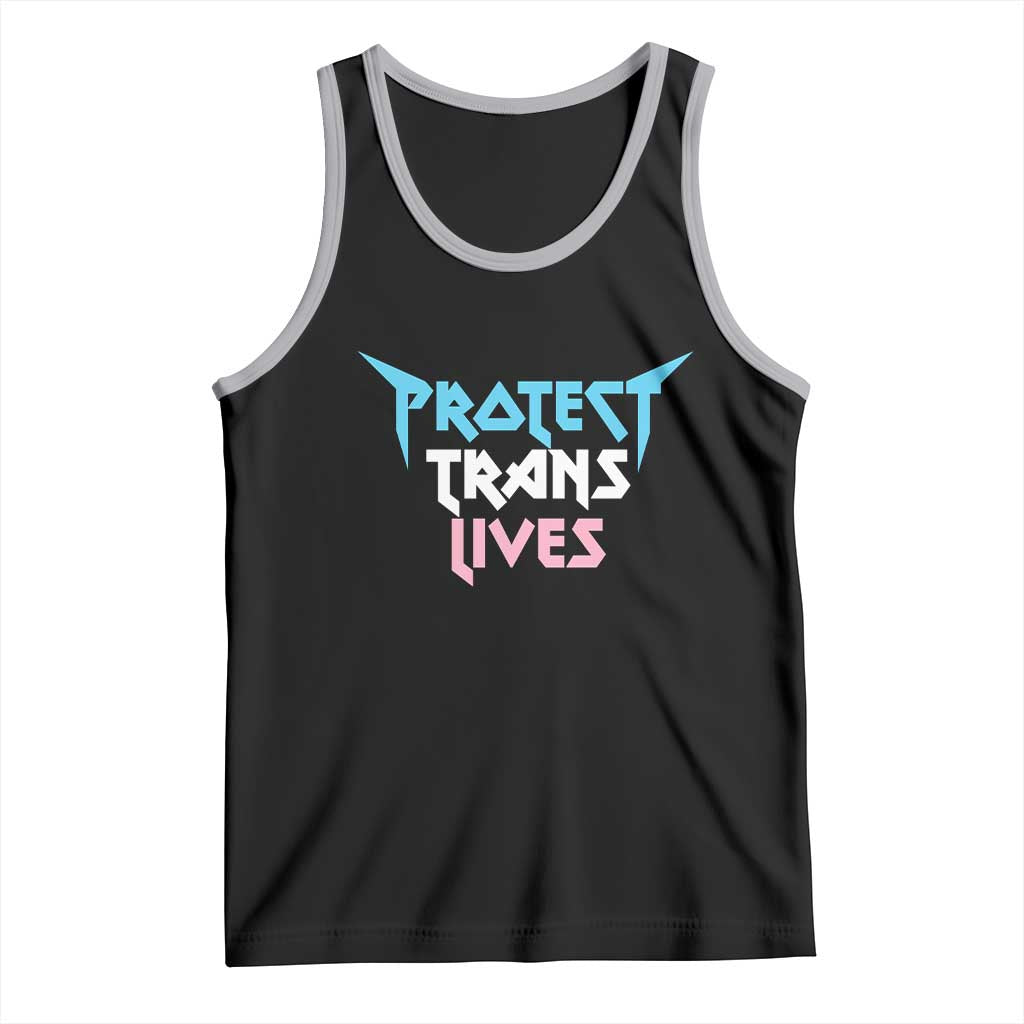 Protect Trans Lives Tank Top Heavy Metal - Wonder Print Shop