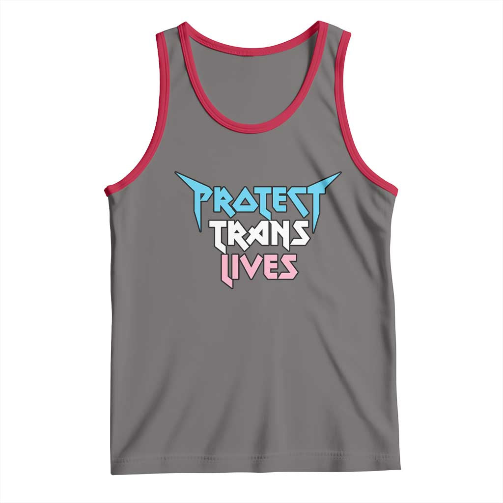 Protect Trans Lives Tank Top Heavy Metal - Wonder Print Shop
