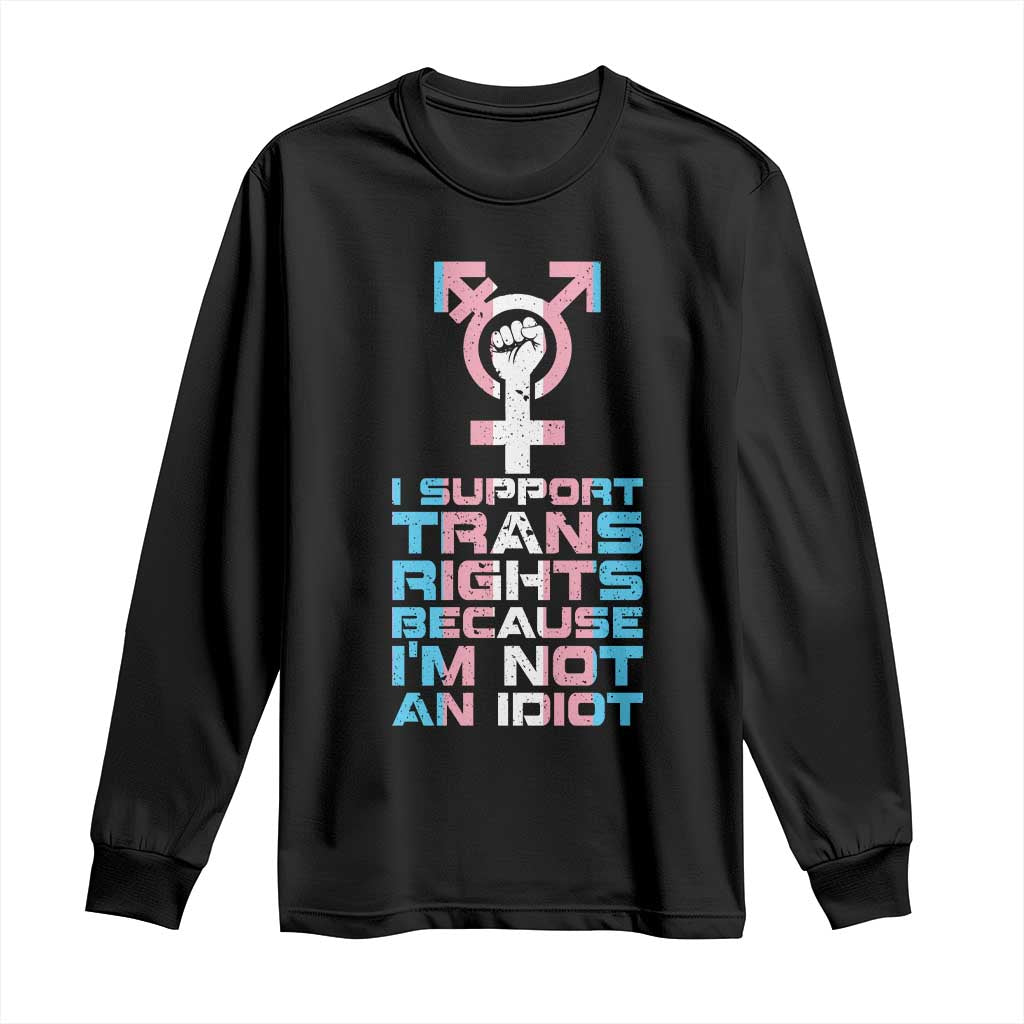 Trans Ally Long Sleeve Shirt Transgender Pride Flag Support