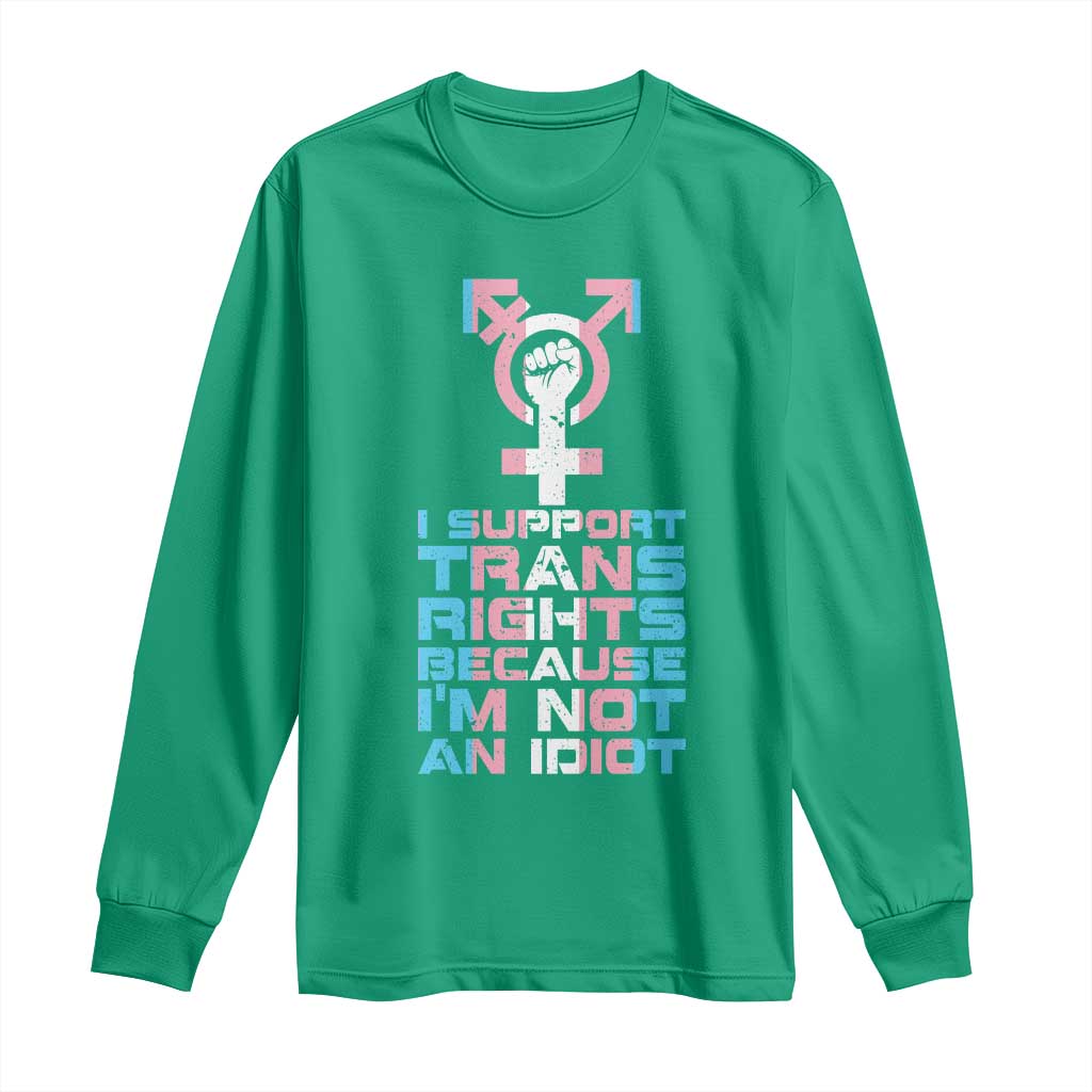 Trans Ally Long Sleeve Shirt Transgender Pride Flag Support