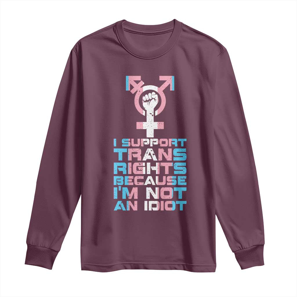 Trans Ally Long Sleeve Shirt Transgender Pride Flag Support