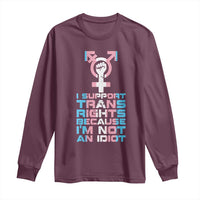 Trans Ally Long Sleeve Shirt Transgender Pride Flag Support