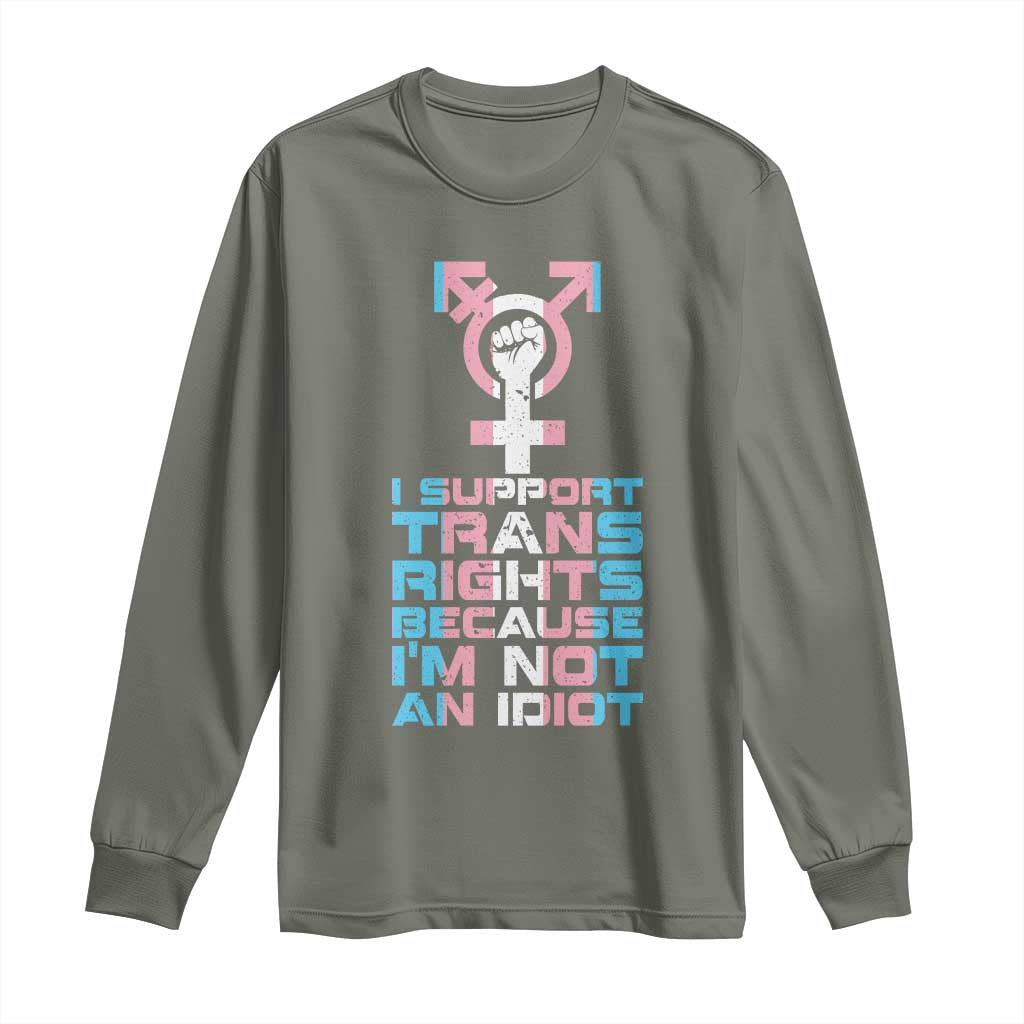 Trans Ally Long Sleeve Shirt Transgender Pride Flag Support
