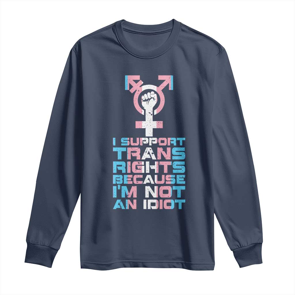 Trans Ally Long Sleeve Shirt Transgender Pride Flag Support