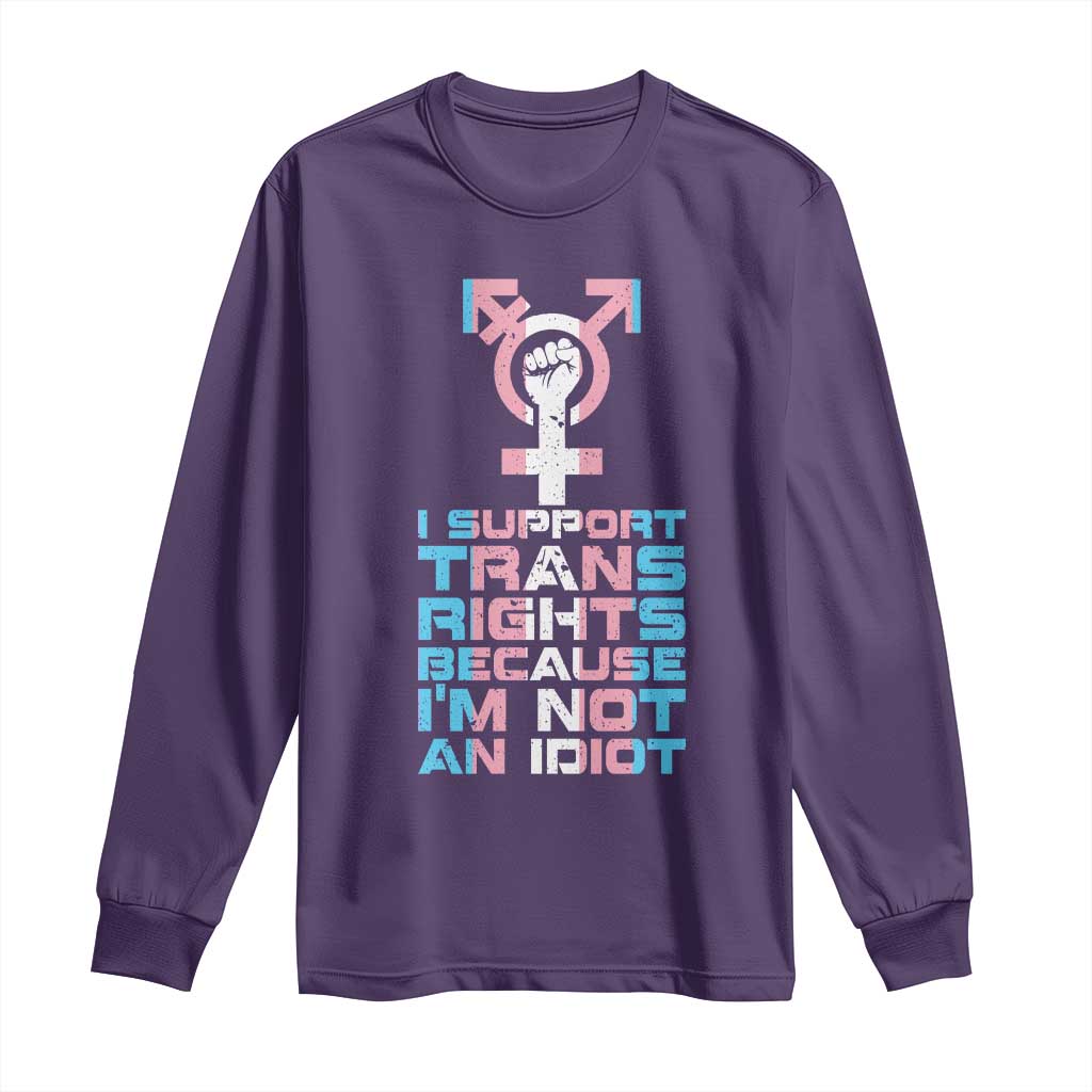 Trans Ally Long Sleeve Shirt Transgender Pride Flag Support