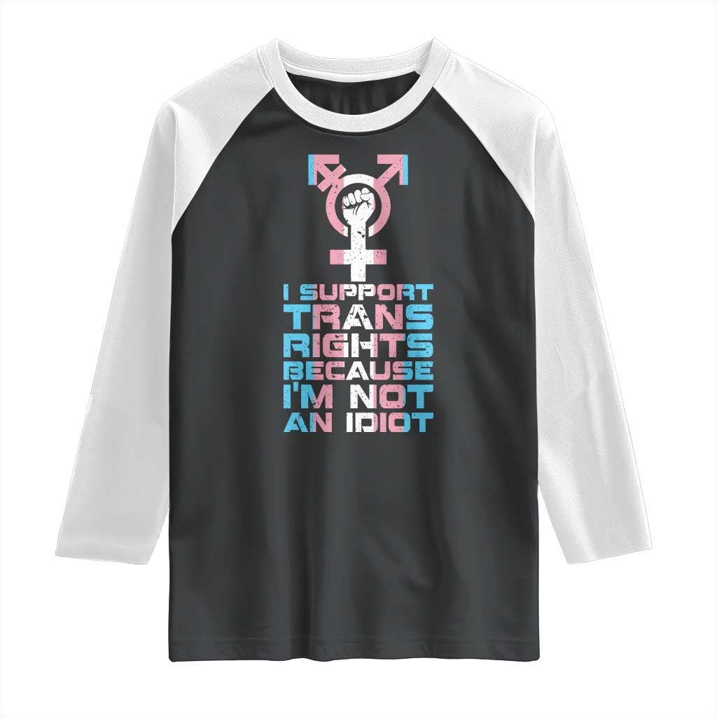 Trans Ally Raglan Shirt Transgender Pride Flag Support