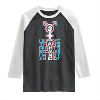 Trans Ally Raglan Shirt Transgender Pride Flag Support