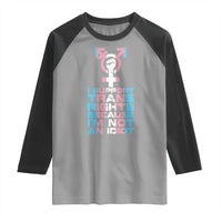 Trans Ally Raglan Shirt Transgender Pride Flag Support