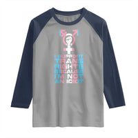 Trans Ally Raglan Shirt Transgender Pride Flag Support