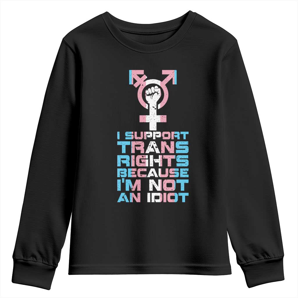 Trans Ally Youth Sweatshirt Transgender Pride Flag Support