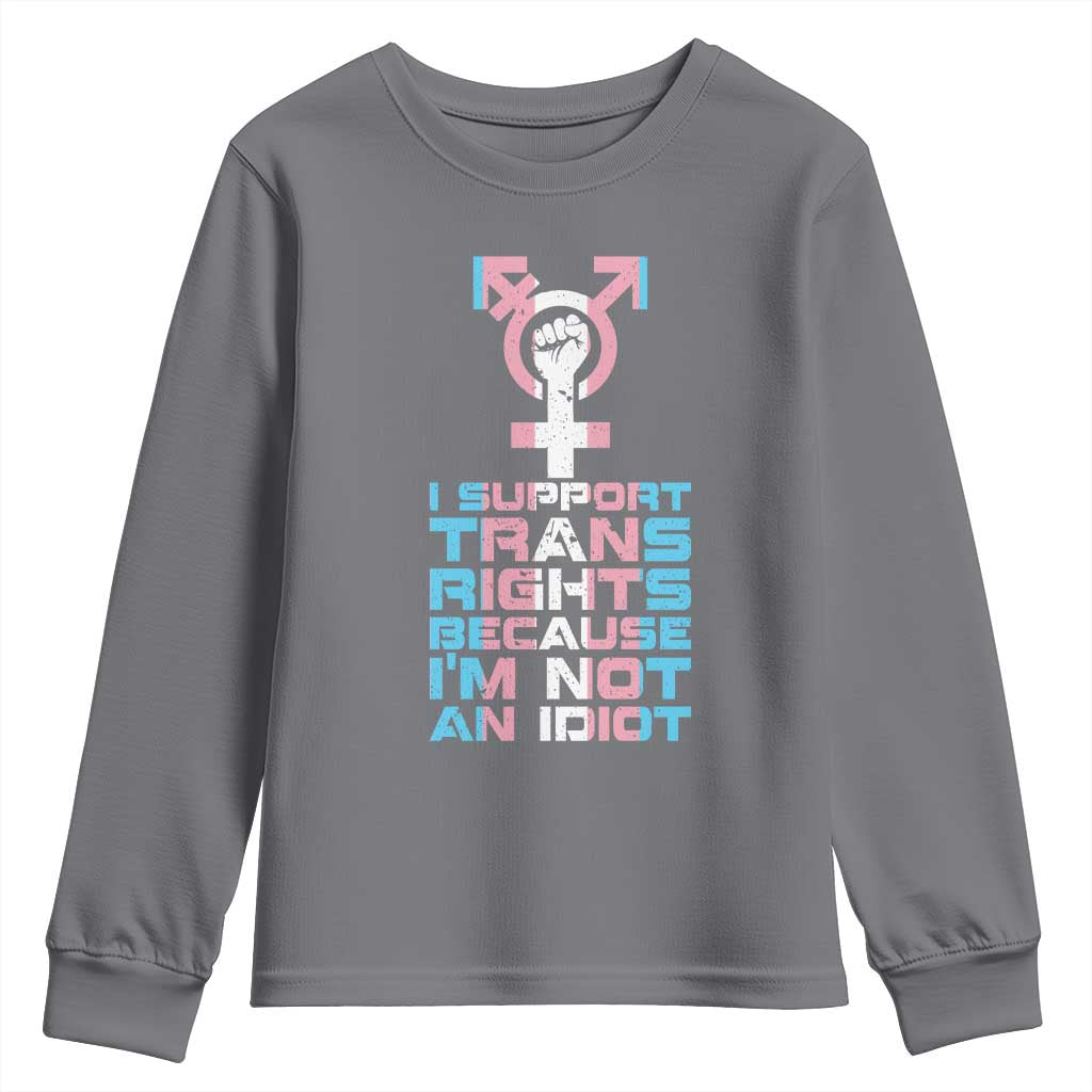 Trans Ally Youth Sweatshirt Transgender Pride Flag Support