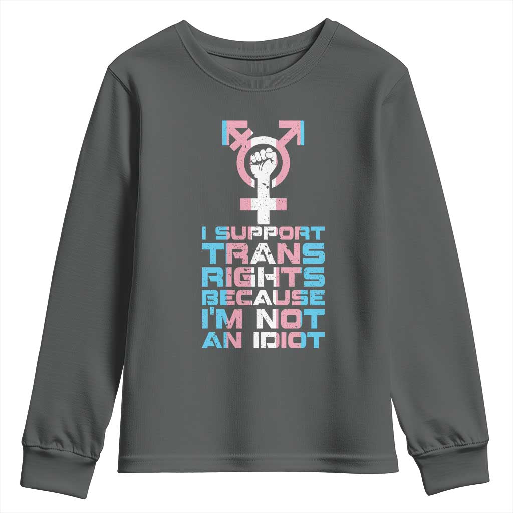 Trans Ally Youth Sweatshirt Transgender Pride Flag Support