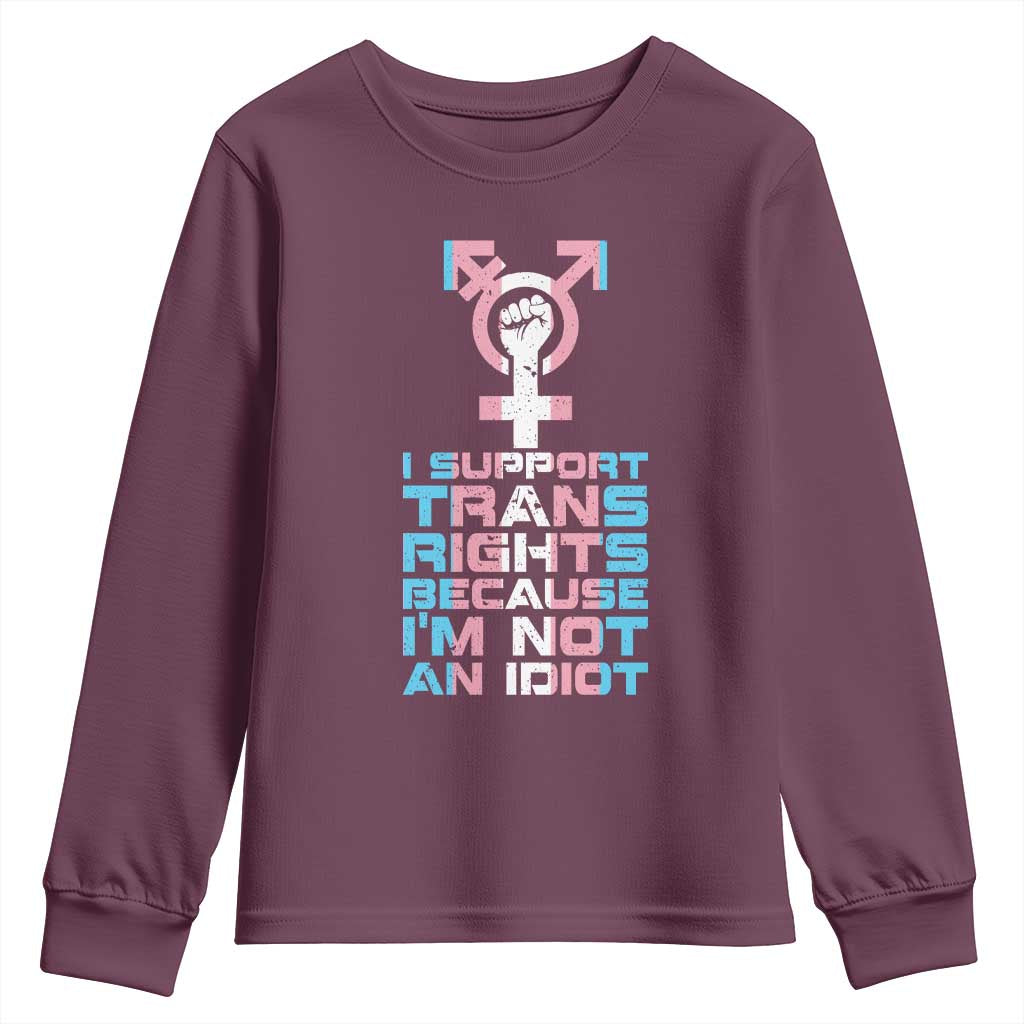 Trans Ally Youth Sweatshirt Transgender Pride Flag Support