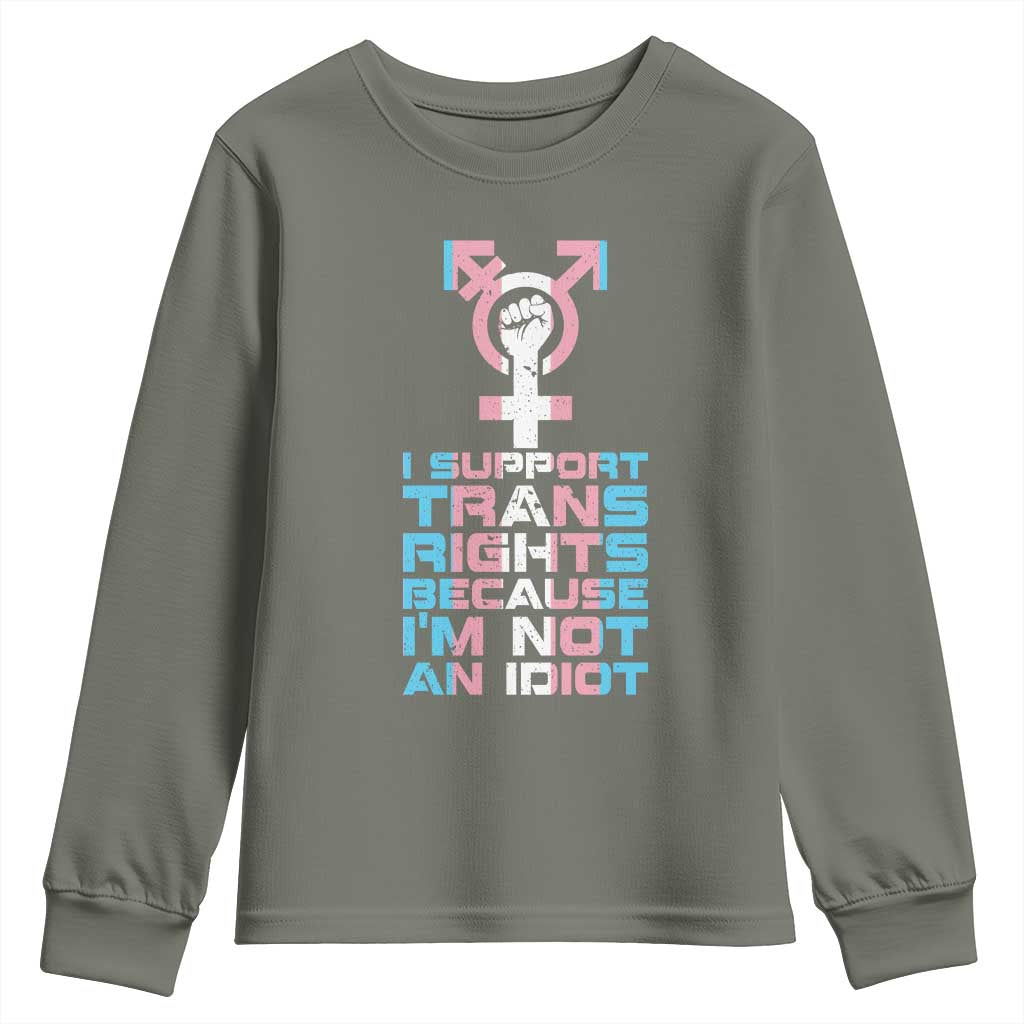 Trans Ally Youth Sweatshirt Transgender Pride Flag Support