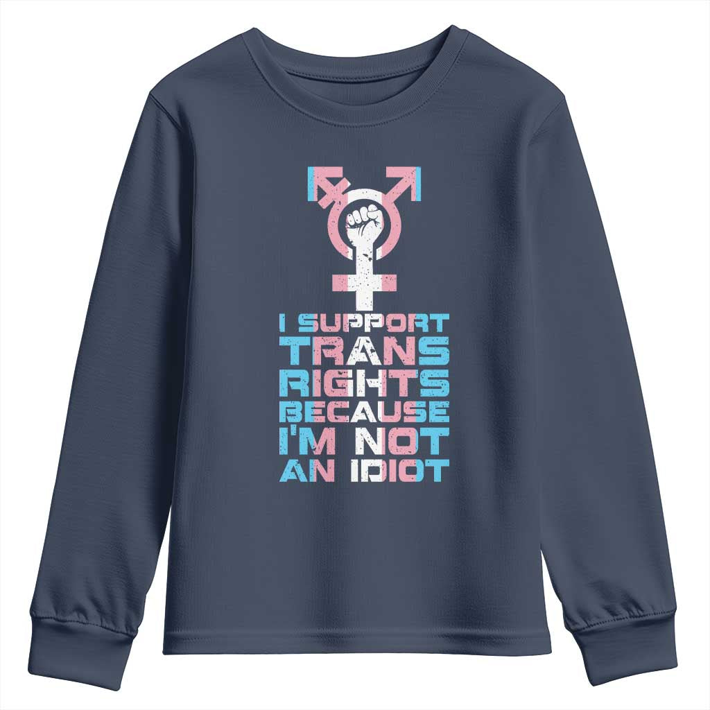 Trans Ally Youth Sweatshirt Transgender Pride Flag Support