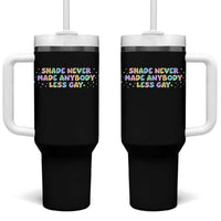 Shade Never Made Anybody Less Gay Tumbler With Handle LGBTQ Pride - Wonder Print Shop