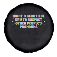 Equality Pride Spare Tire Cover Respect Other People's Pronouns LGBT LGBTQ Pride Ally - Wonder Print Shop