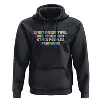 Equality Pride Hoodie Respect Other People's Pronouns LGBT LGBTQ Pride Ally - Wonder Print Shop