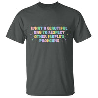 Equality Pride T Shirt Respect Other People's Pronouns LGBT LGBTQ Pride Ally - Wonder Print Shop