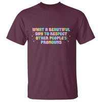 Equality Pride T Shirt Respect Other People's Pronouns LGBT LGBTQ Pride Ally - Wonder Print Shop