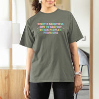 Equality Pride T Shirt For Women Respect Other People's Pronouns LGBT LGBTQ Pride Ally - Wonder Print Shop