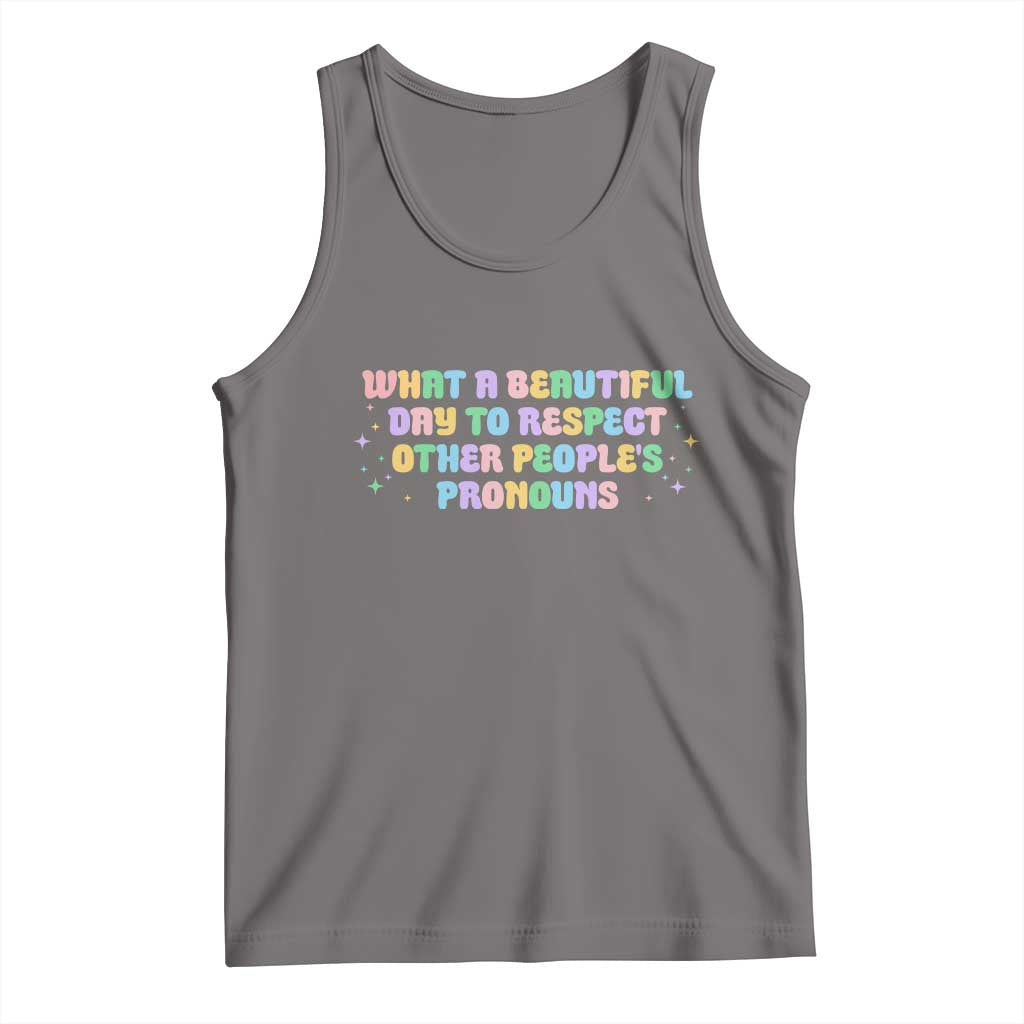 Equality Pride Tank Top Respect Other People's Pronouns LGBT LGBTQ Pride Ally - Wonder Print Shop
