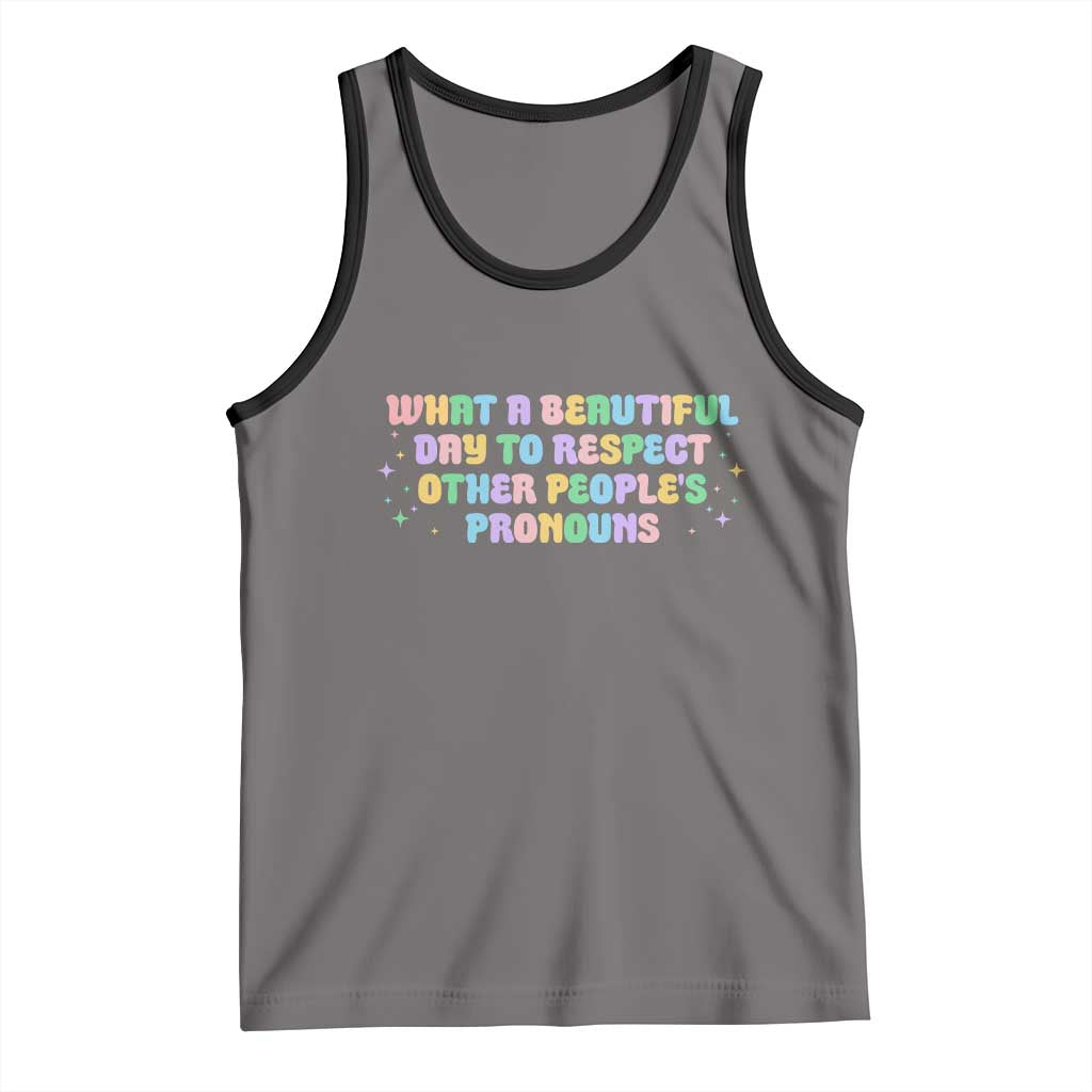 Equality Pride Tank Top Respect Other People's Pronouns LGBT LGBTQ Pride Ally - Wonder Print Shop