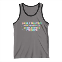 Equality Pride Tank Top Respect Other People's Pronouns LGBT LGBTQ Pride Ally - Wonder Print Shop