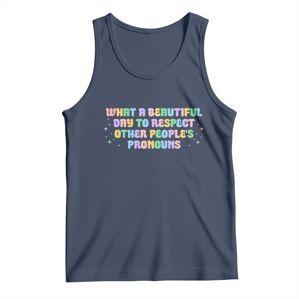 Equality Pride Tank Top Respect Other People's Pronouns LGBT LGBTQ Pride Ally - Wonder Print Shop