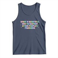 Equality Pride Tank Top Respect Other People's Pronouns LGBT LGBTQ Pride Ally - Wonder Print Shop