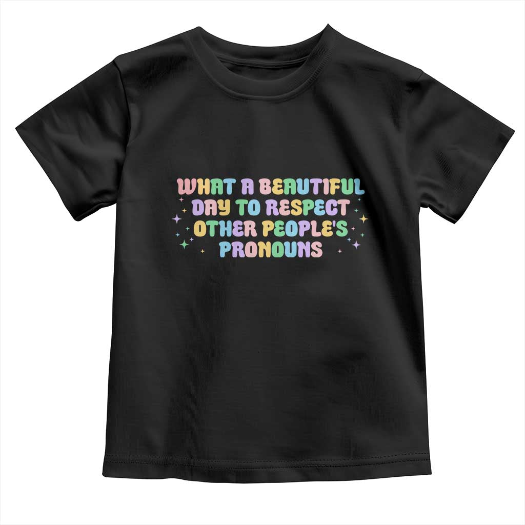 Equality Pride Toddler T Shirt Respect Other People's Pronouns LGBT LGBTQ Pride Ally - Wonder Print Shop