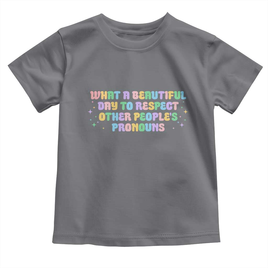 Equality Pride Toddler T Shirt Respect Other People's Pronouns LGBT LGBTQ Pride Ally - Wonder Print Shop