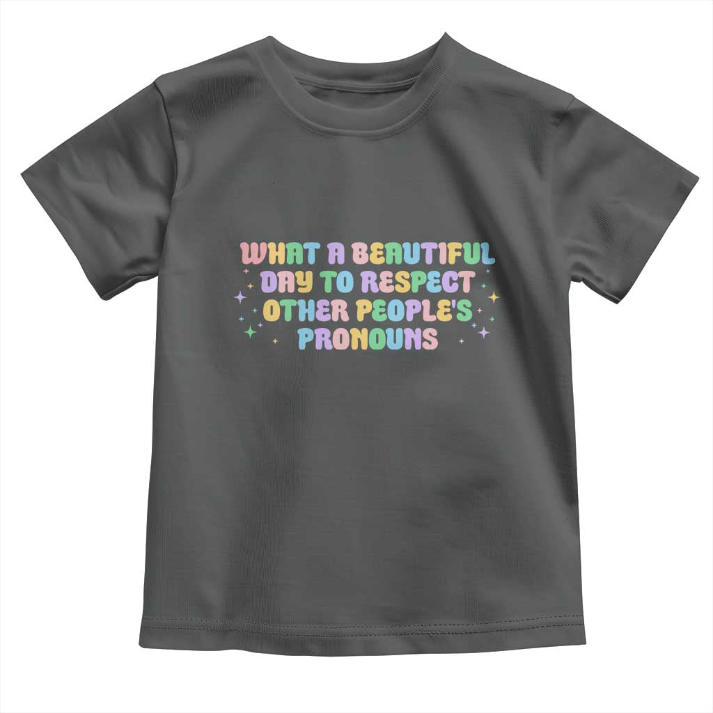 Equality Pride Toddler T Shirt Respect Other People's Pronouns LGBT LGBTQ Pride Ally - Wonder Print Shop