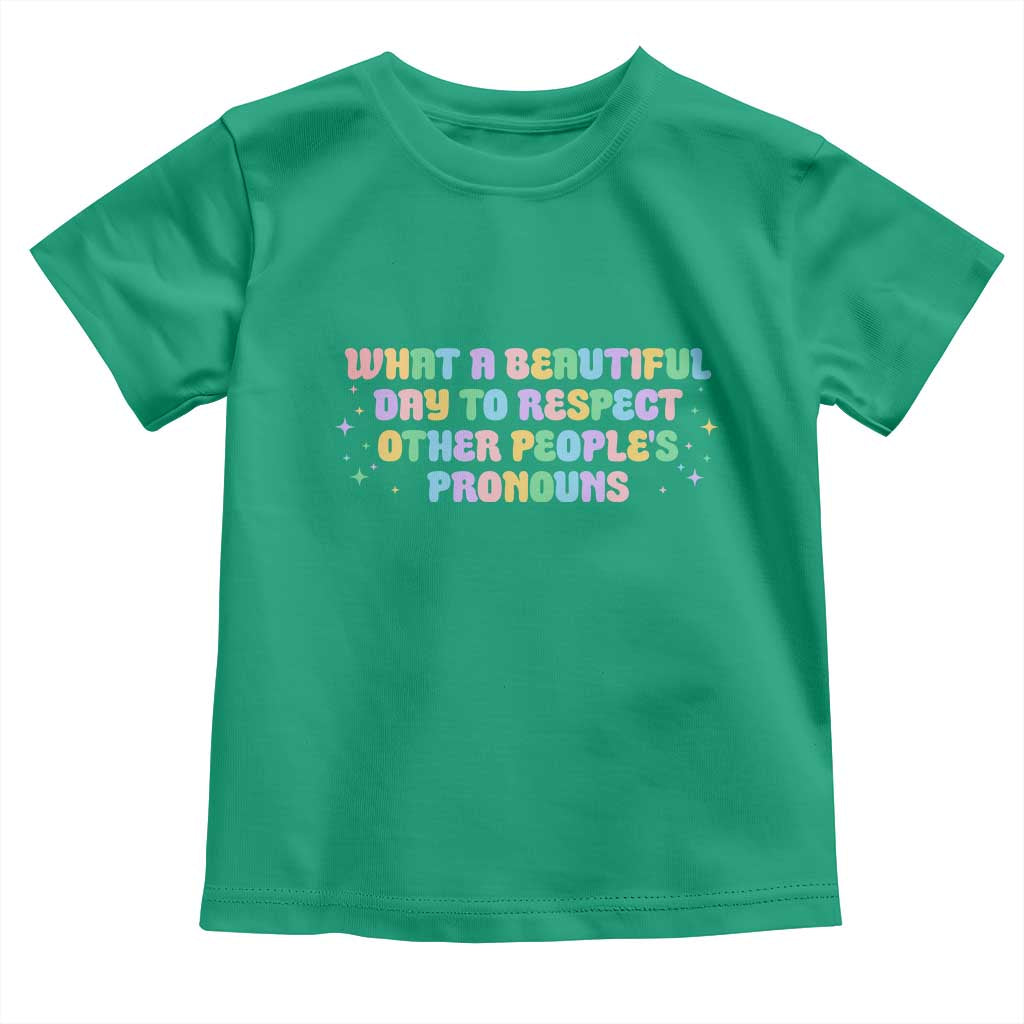 Equality Pride Toddler T Shirt Respect Other People's Pronouns LGBT LGBTQ Pride Ally - Wonder Print Shop