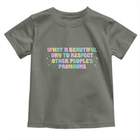 Equality Pride Toddler T Shirt Respect Other People's Pronouns LGBT LGBTQ Pride Ally - Wonder Print Shop
