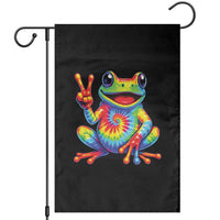 Tie-Dye Frog Peace Sign Hippie Garden Flag Toad Trends Effect Printing - Wonder Print Shop
