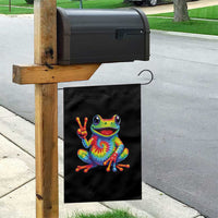 Tie-Dye Frog Peace Sign Hippie Garden Flag Toad Trends Effect Printing - Wonder Print Shop