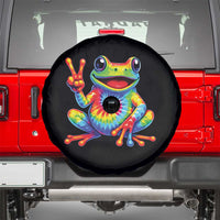 Tie-Dye Frog Peace Sign Hippie Spare Tire Cover Toad Trends Effect Printing - Wonder Print Shop