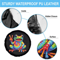 Tie-Dye Frog Peace Sign Hippie Spare Tire Cover Toad Trends Effect Printing - Wonder Print Shop