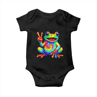 Tie-Dye Frog Peace Sign Hippie Baby Onesie Toad Trends Effect Printing - Wonder Print Shop