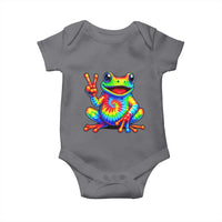 Tie-Dye Frog Peace Sign Hippie Baby Onesie Toad Trends Effect Printing - Wonder Print Shop