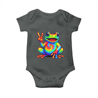 Tie-Dye Frog Peace Sign Hippie Baby Onesie Toad Trends Effect Printing - Wonder Print Shop