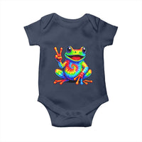 Tie-Dye Frog Peace Sign Hippie Baby Onesie Toad Trends Effect Printing - Wonder Print Shop