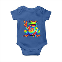 Tie-Dye Frog Peace Sign Hippie Baby Onesie Toad Trends Effect Printing - Wonder Print Shop